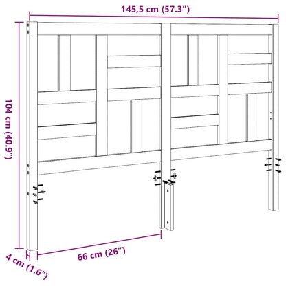 Testiera del letto Marrone cerato 145,5 x 4 x 104 cm - homemem39