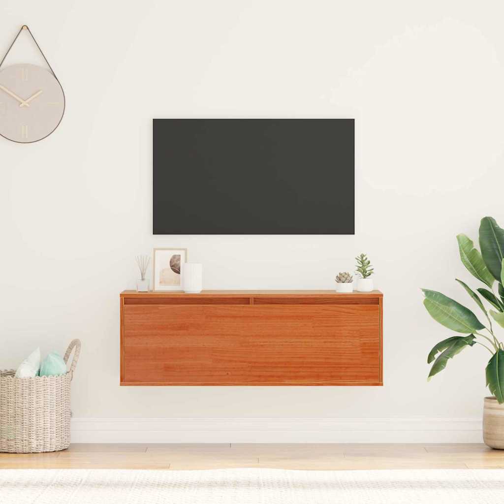 Armadietto a muro Marrone cerato 100 x 30 x 35 cm Pino massello | homemem39
