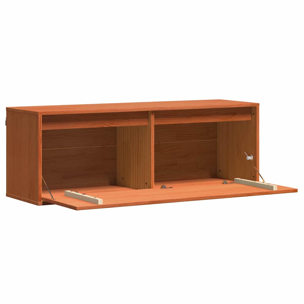 Armadietto a muro Marrone cerato 100 x 30 x 35 cm Pino massello | homemem39
