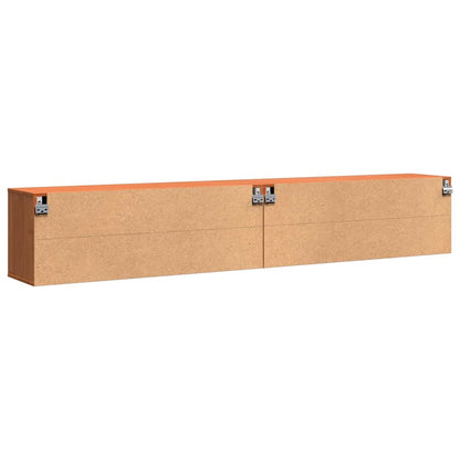 Armadietto a muro con lo scaffale Marrone cerato Pino massello | homemem39