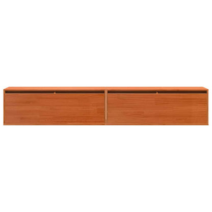 Armadietto a muro con lo scaffale Marrone cerato Pino massello | homemem39