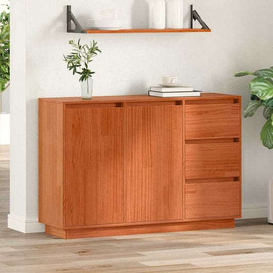 Credenza Rovere Marrone 111 x 34 x 75 cm Pino massello