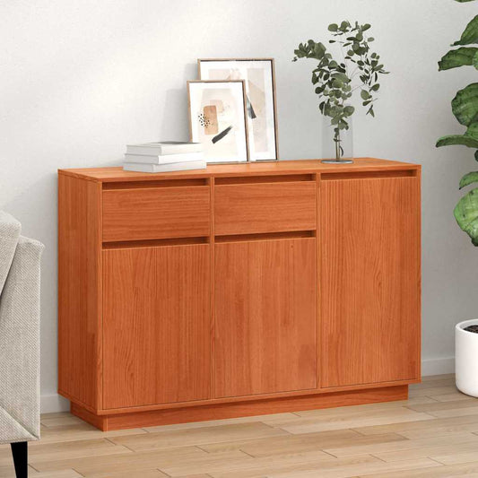 Credenza Marrone cerato 110 x 34 x 75 cm Pino massello