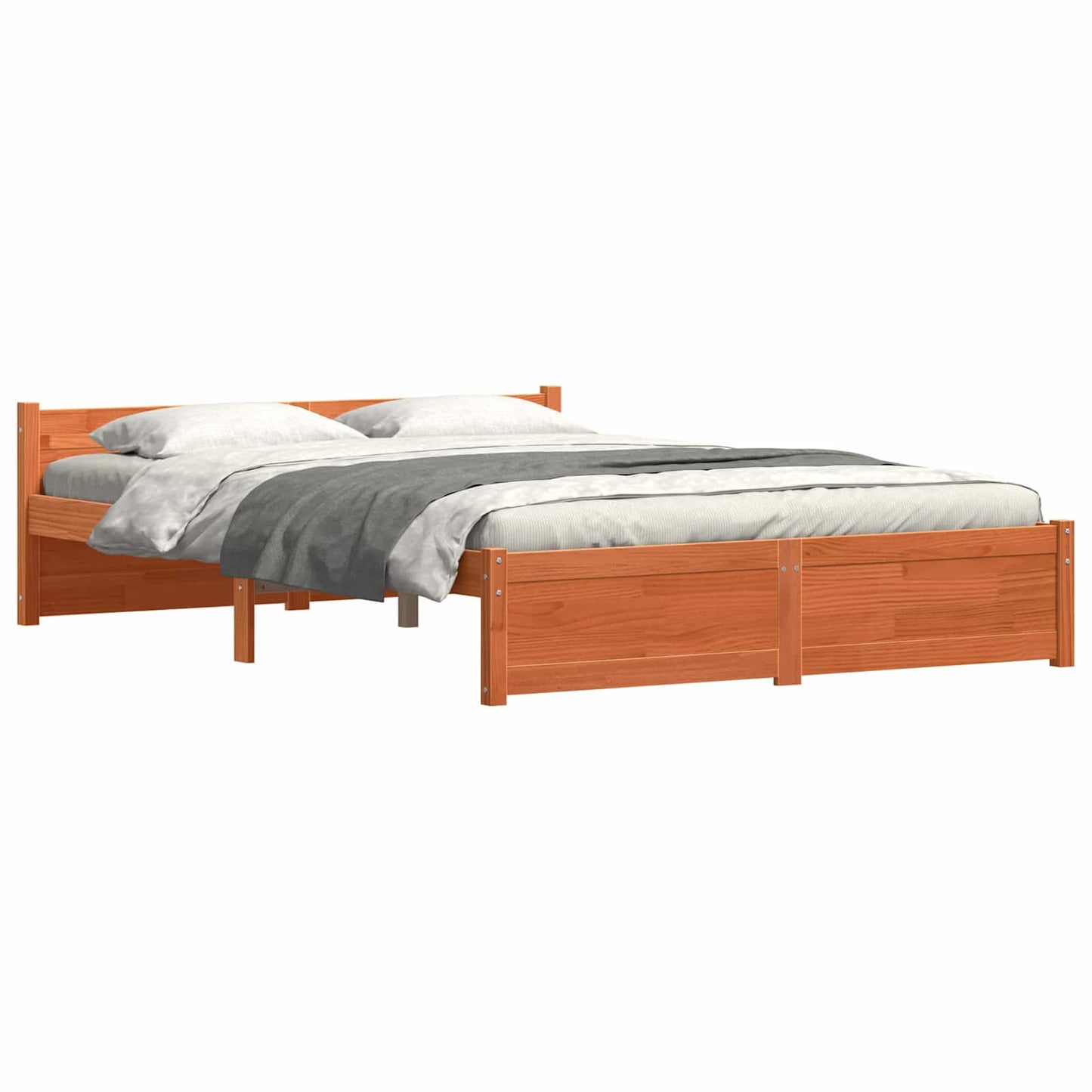 Struttura del letto Marrone cerato 205,5 x 165,5 x 51 cm | homemem39
