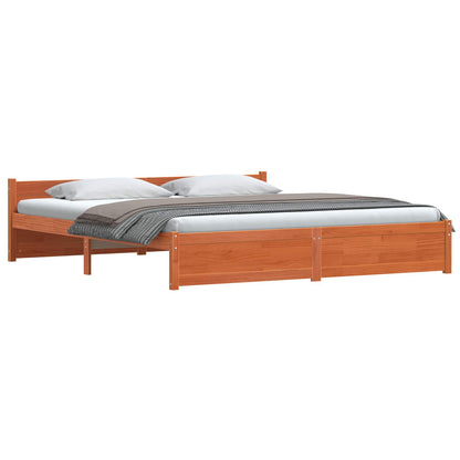 Struttura del letto Marrone cerato 205,5 x 205,5 x 51 cm | homemem39