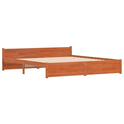 Struttura del letto Marrone cerato 205,5 x 205,5 x 51 cm | homemem39