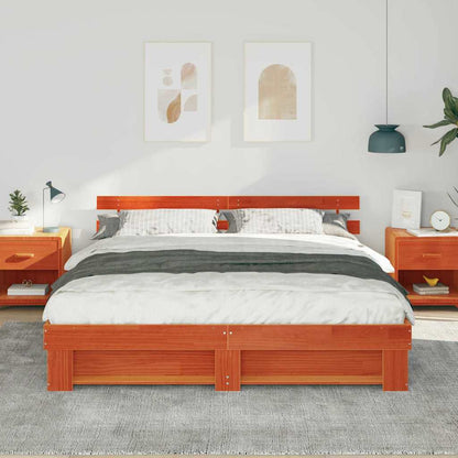 Struttura del letto Marrone 180 x 200 cm Pino massello | homemem39