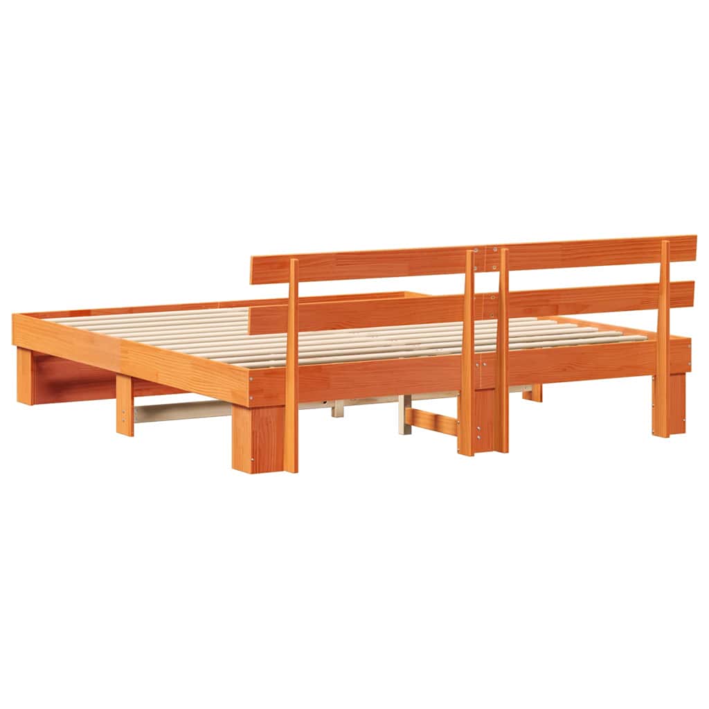 Struttura del letto Marrone 180 x 200 cm Pino massello | homemem39