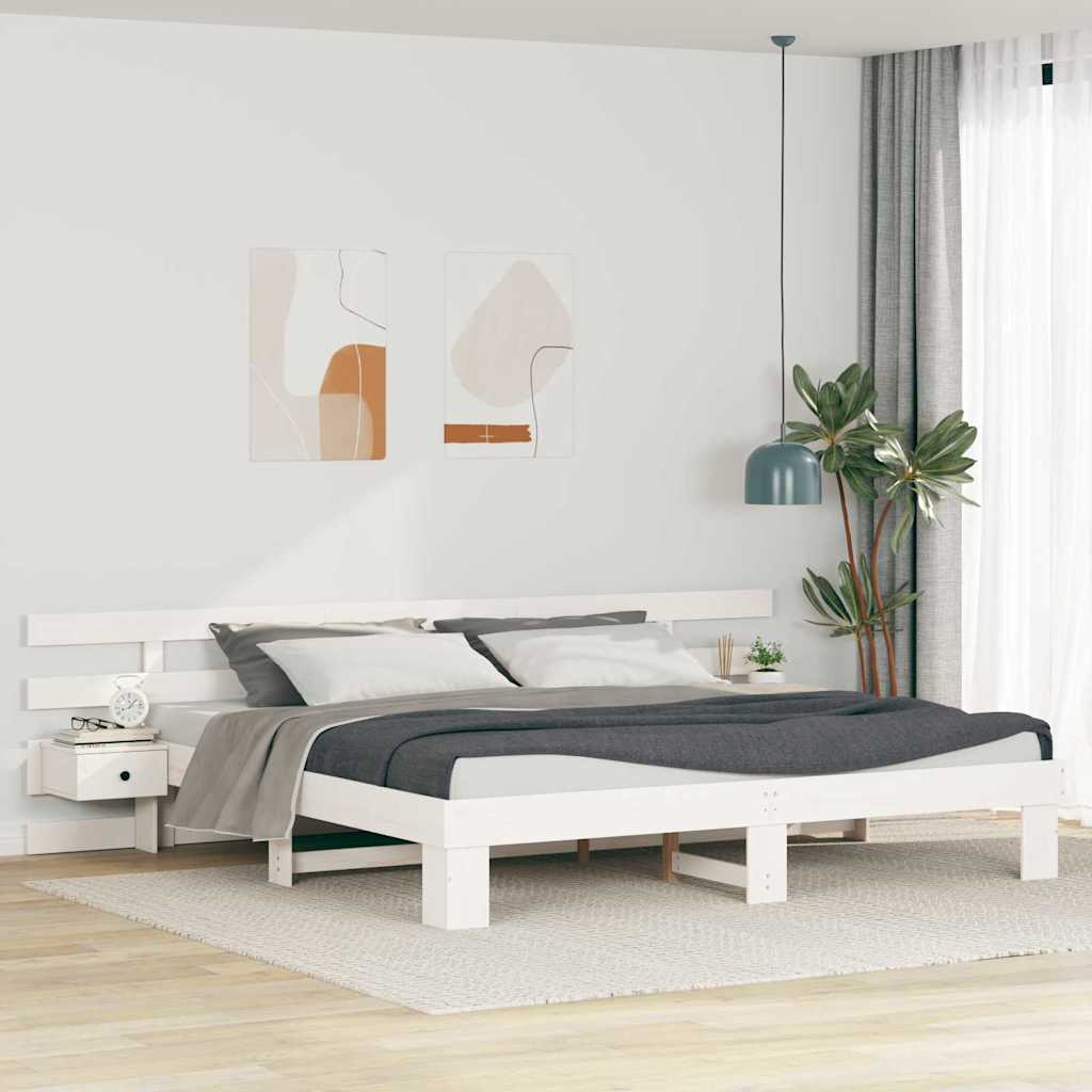 Struttura del letto Bianco 180 x 200 cm Pino massello | homemem39