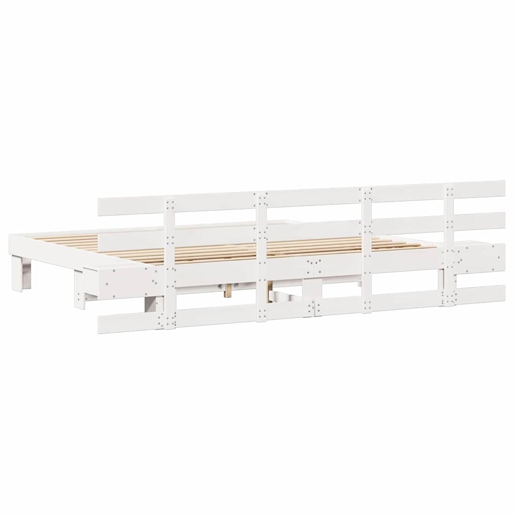 Struttura del letto Bianco 180 x 200 cm Pino massello | homemem39