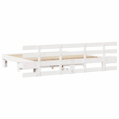 Struttura del letto Bianco 180 x 200 cm Pino massello | homemem39
