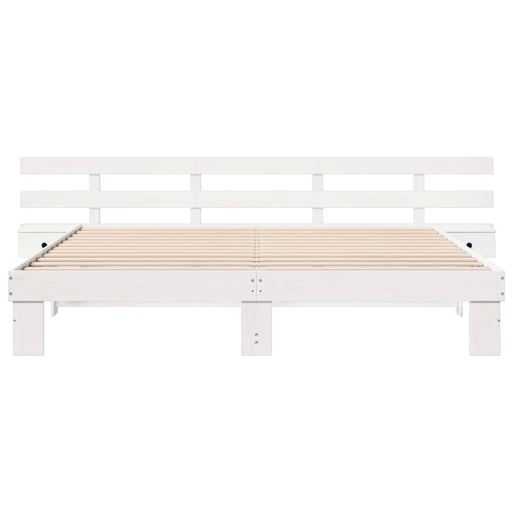 Struttura del letto Bianco 180 x 200 cm Pino massello | homemem39