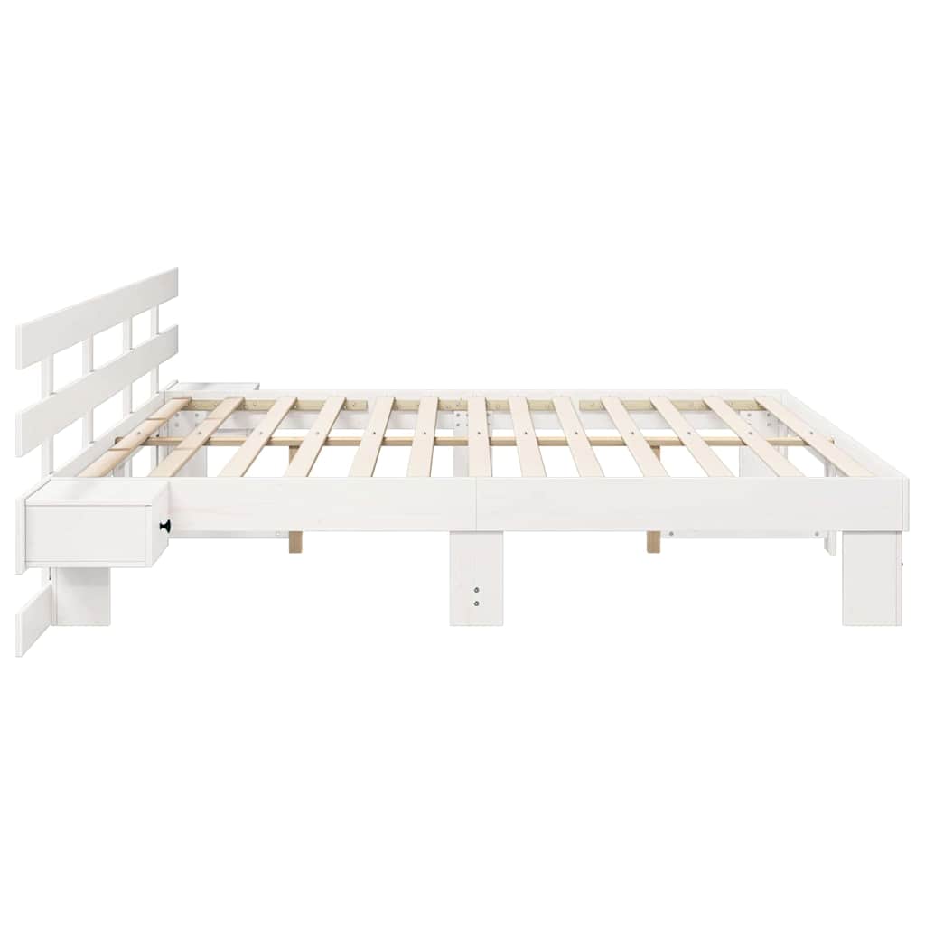 Struttura del letto Bianco 180 x 200 cm Pino massello | homemem39