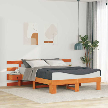 Struttura del letto Marrone 140 x 200 cm Pino massello | homemem39