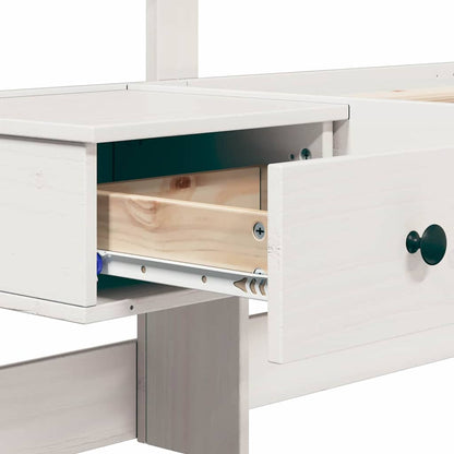 Struttura del letto Bianco 120 x 200 cm Pino massello