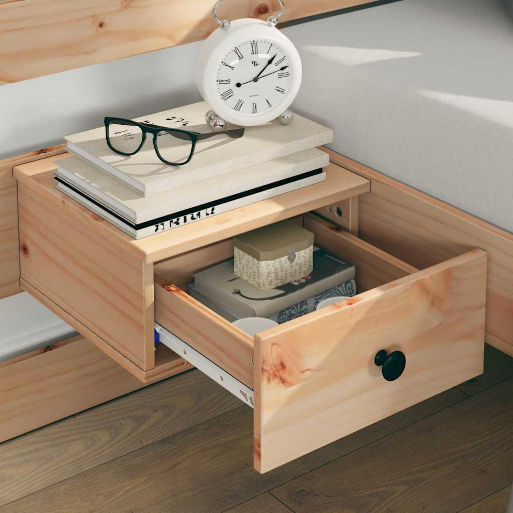 Struttura del letto Marrone 135 x 190 cm Pino massello