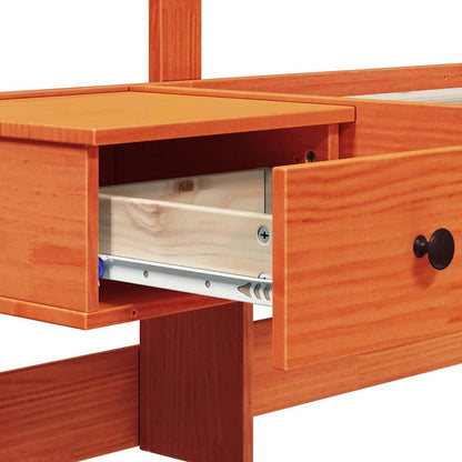 Struttura del letto Marrone 120 x 190 cm Pino massello