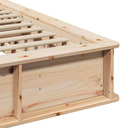 Struttura del letto Marrone 200 x 200 cm Pino massello