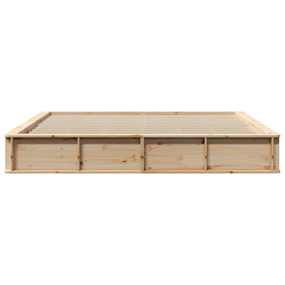 Struttura del letto Marrone 200 x 200 cm Pino massello | homemem39