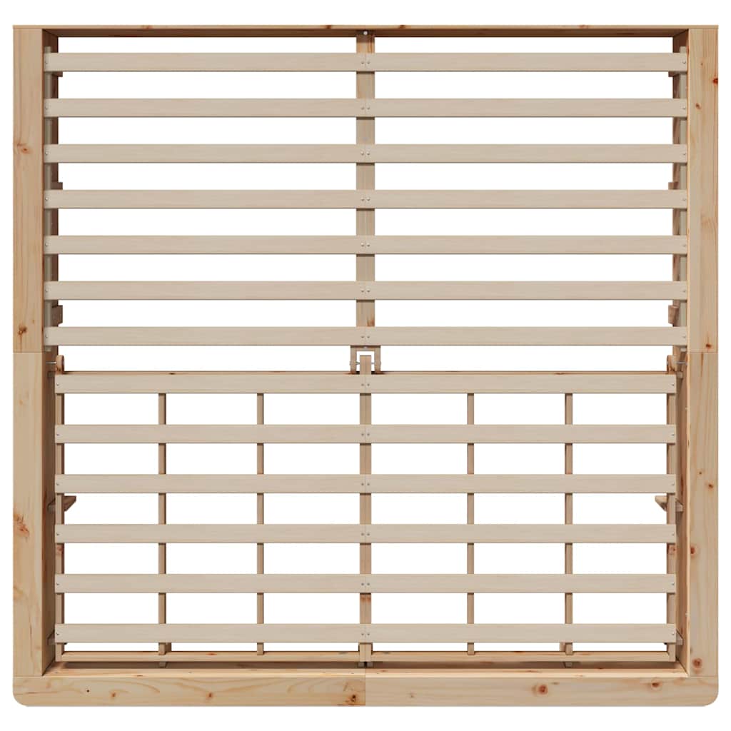 Struttura del letto Marrone 200 x 200 cm Pino massello | homemem39