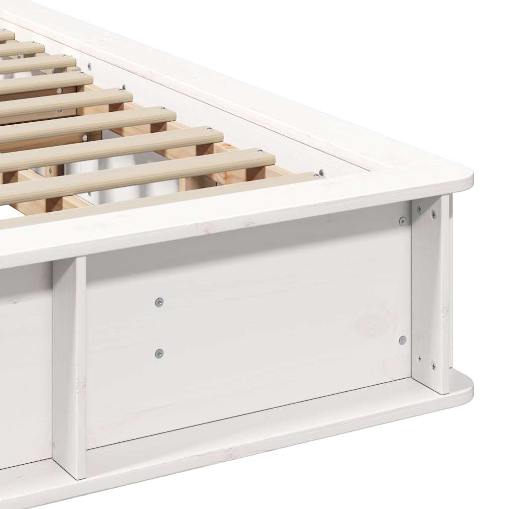 Struttura del letto Bianco 200 x 200 cm Pino massello | homemem39