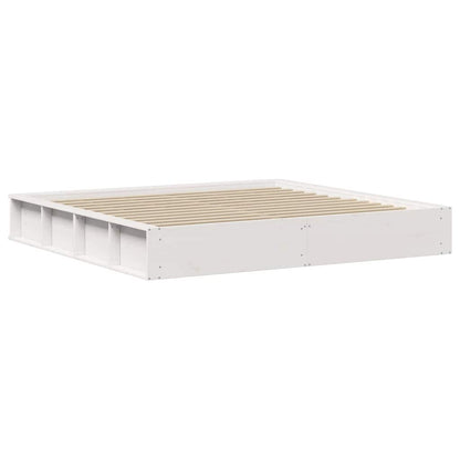 Struttura del letto Bianco 200 x 200 cm Pino massello | homemem39