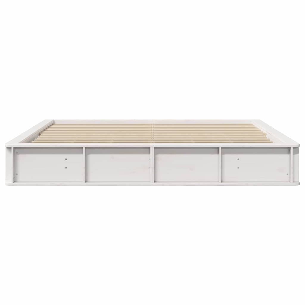 Struttura del letto Bianco 200 x 200 cm Pino massello | homemem39
