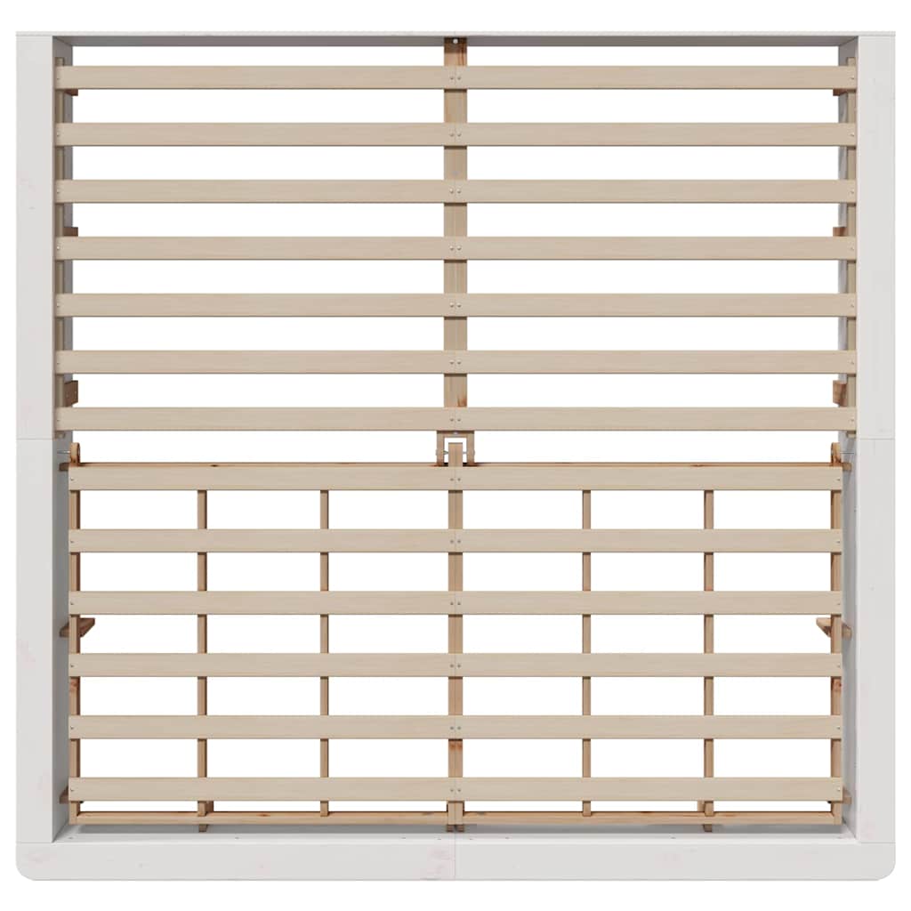 Struttura del letto Bianco 200 x 200 cm Pino massello | homemem39