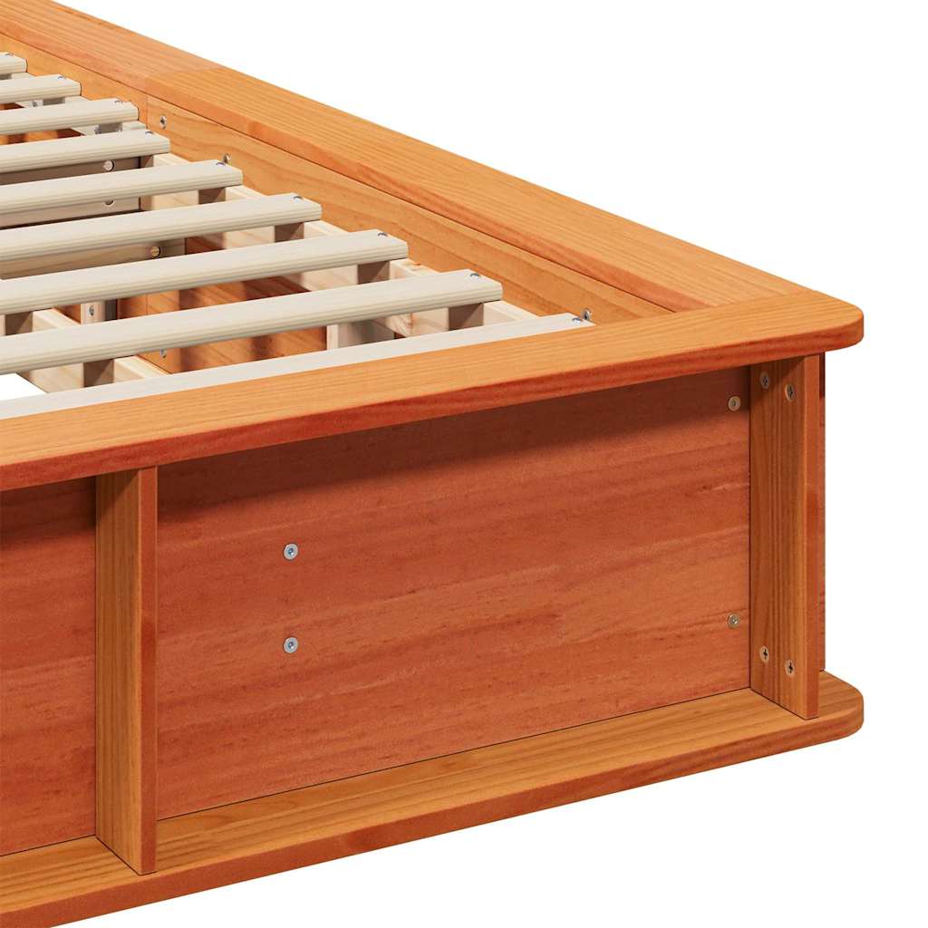 Struttura del letto Marrone cerato 200 x 200 cm Pino massello | homemem39