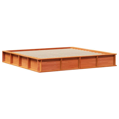 Struttura del letto Marrone cerato 200 x 200 cm Pino massello | homemem39