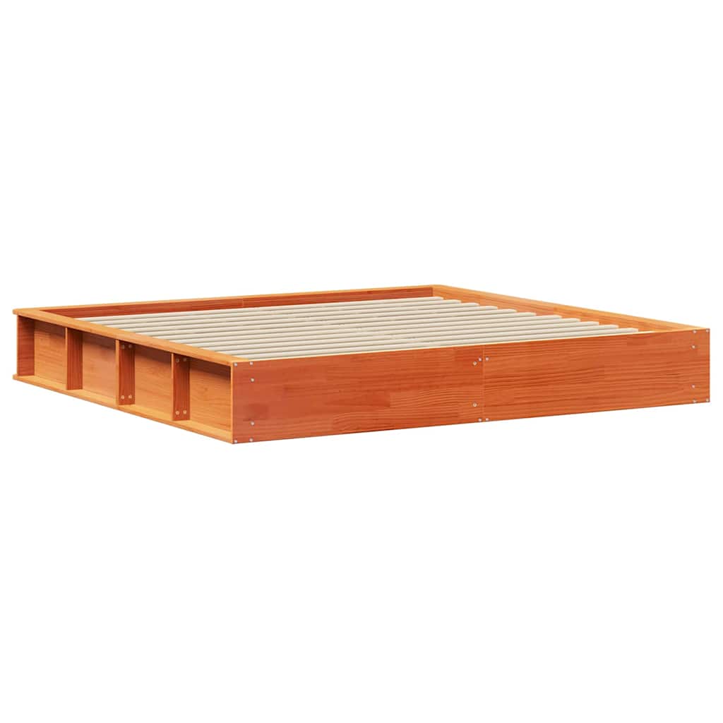 Struttura del letto Marrone cerato 200 x 200 cm Pino massello | homemem39