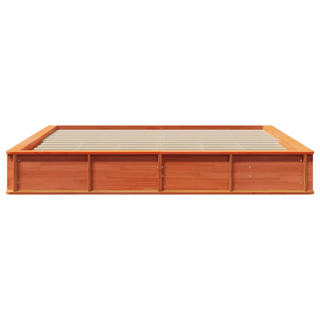 Struttura del letto Marrone cerato 200 x 200 cm Pino massello | homemem39