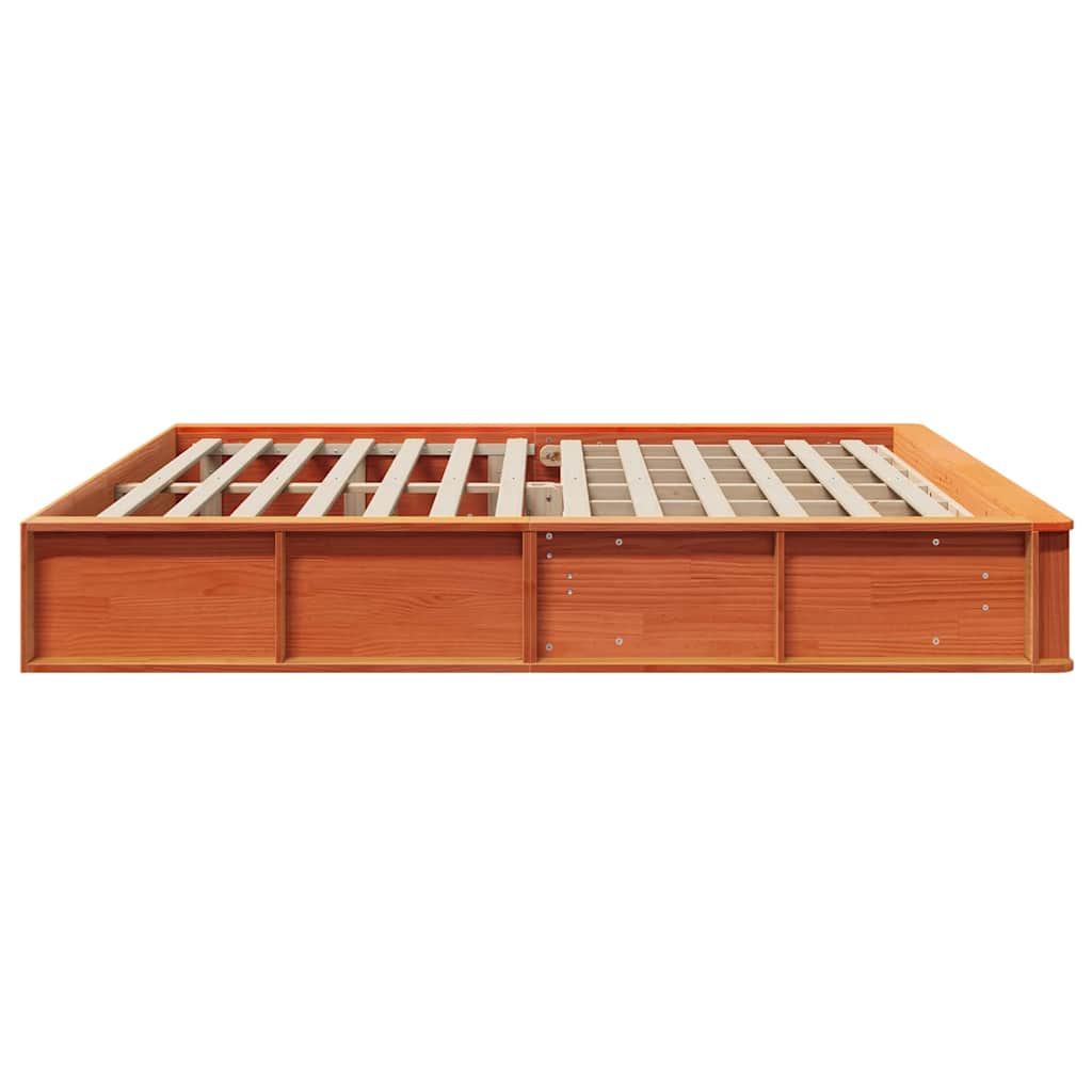Struttura del letto Marrone cerato 200 x 200 cm Pino massello | homemem39