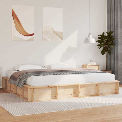 Struttura del letto Marrone 180 x 200 cm Pino massello