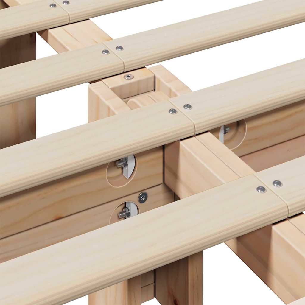 Struttura del letto Marrone cerato 180 x 200 cm Pino massello