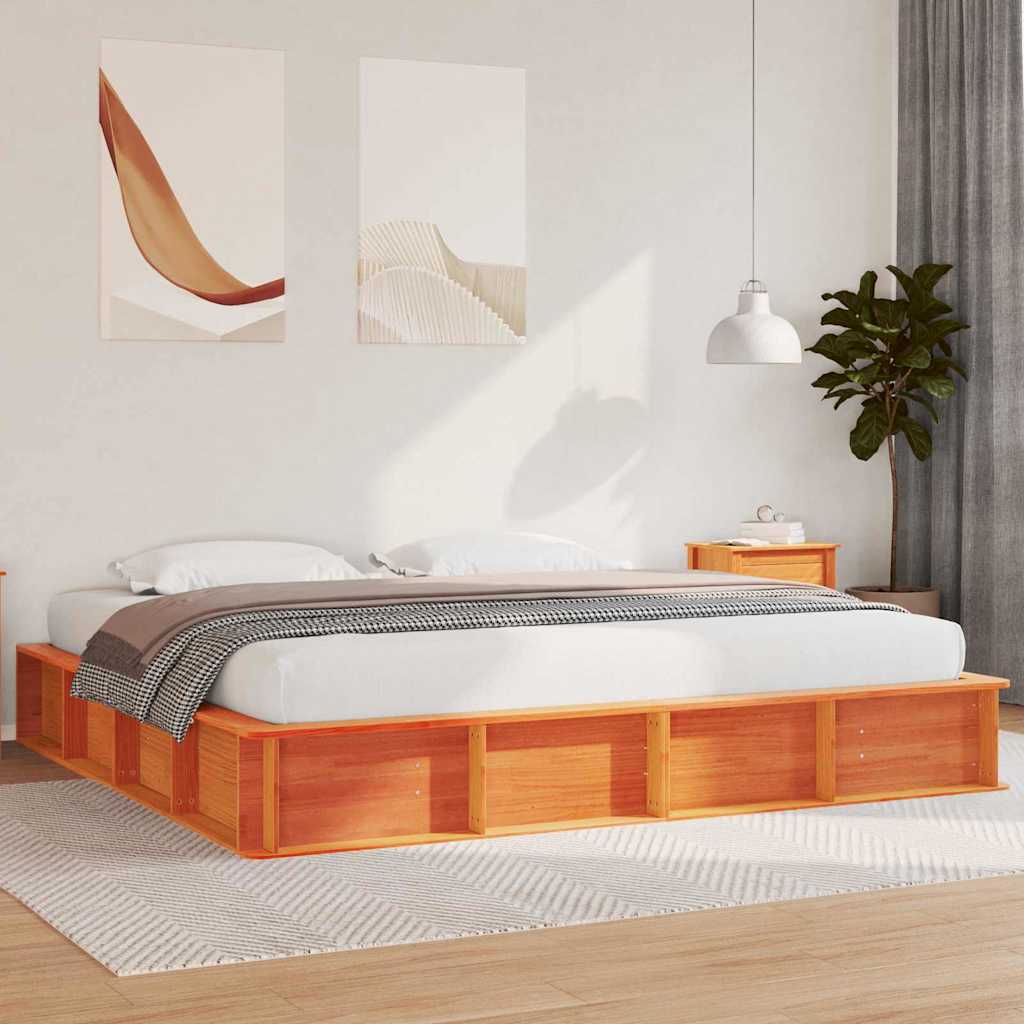 Struttura del letto Marrone cerato 180 x 200 cm Pino massello | homemem39