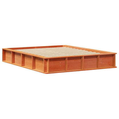 Struttura del letto Marrone cerato 160 x 200 cm Pino massello | homemem39
