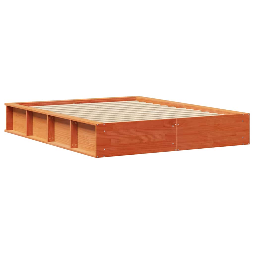 Struttura del letto Marrone cerato 160 x 200 cm Pino massello | homemem39