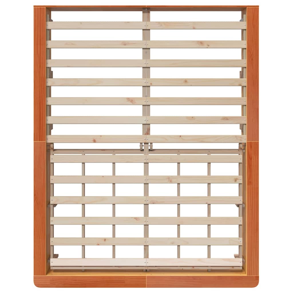 Struttura del letto Marrone cerato 160 x 200 cm Pino massello | homemem39