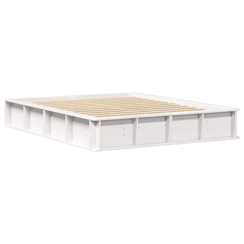 Struttura del letto Bianco 150 x 200 cm Pino massello | homemem39