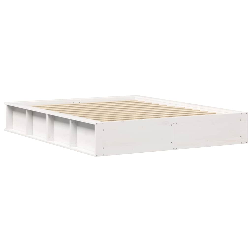 Struttura del letto Bianco 150 x 200 cm Pino massello | homemem39