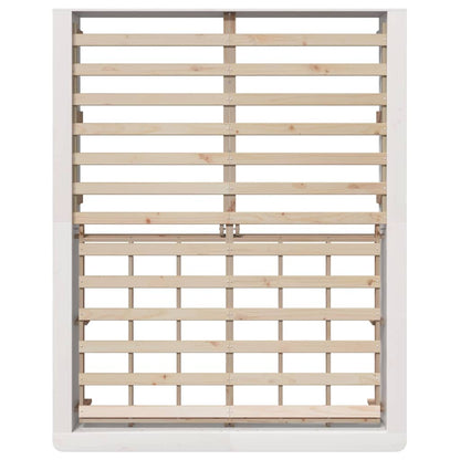 Struttura del letto Bianco 150 x 200 cm Pino massello | homemem39