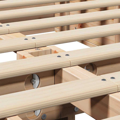 Struttura del letto Marrone 140 x 200 cm Pino massello