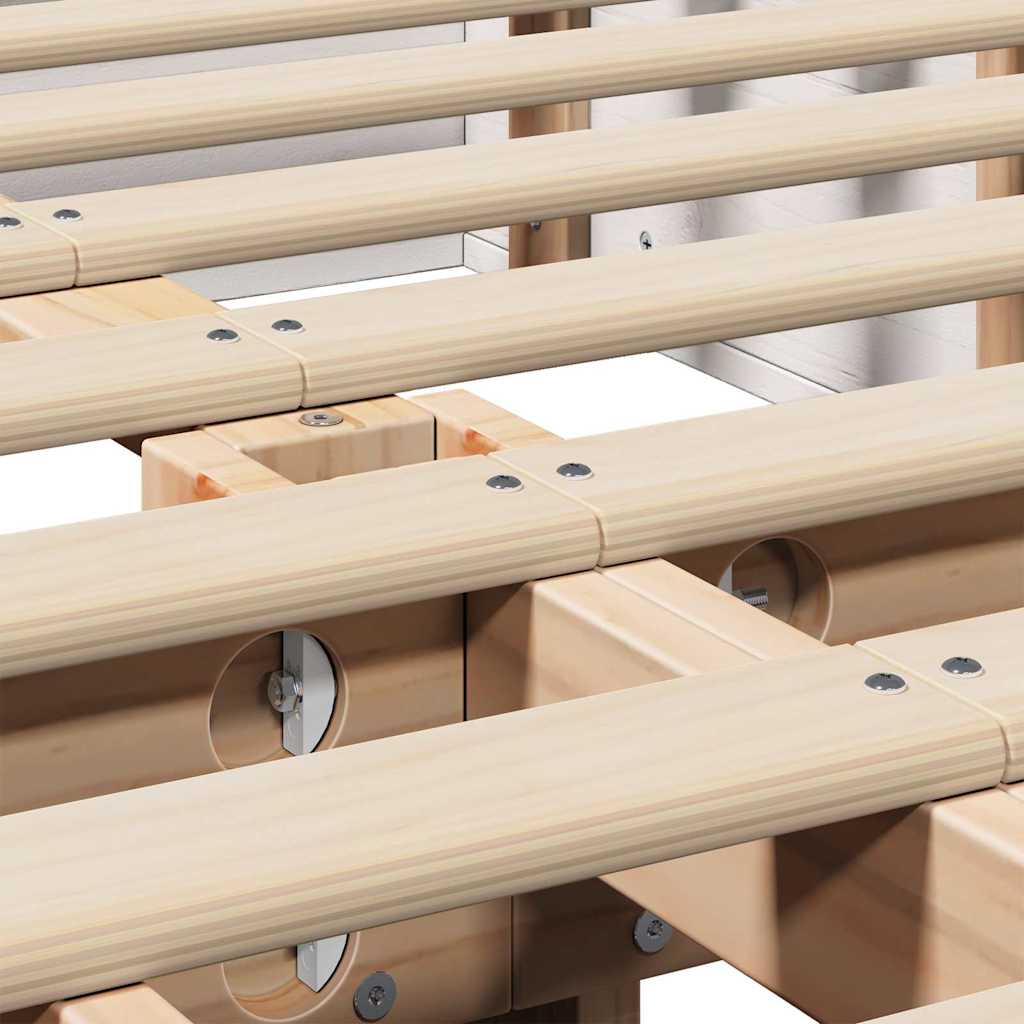 Struttura del letto Bianco 140 x 200 cm Pino massello