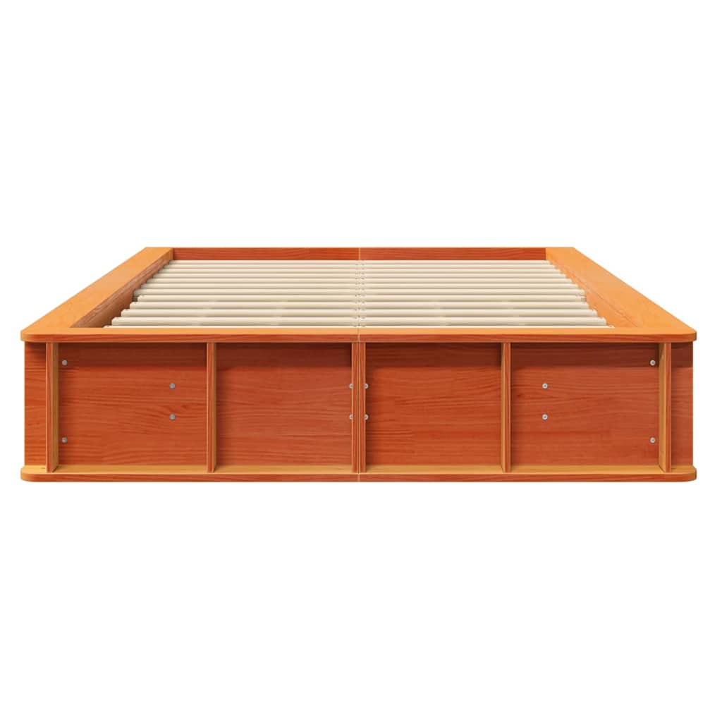 Struttura del letto Marrone cerato 140 x 200 cm Pino massello