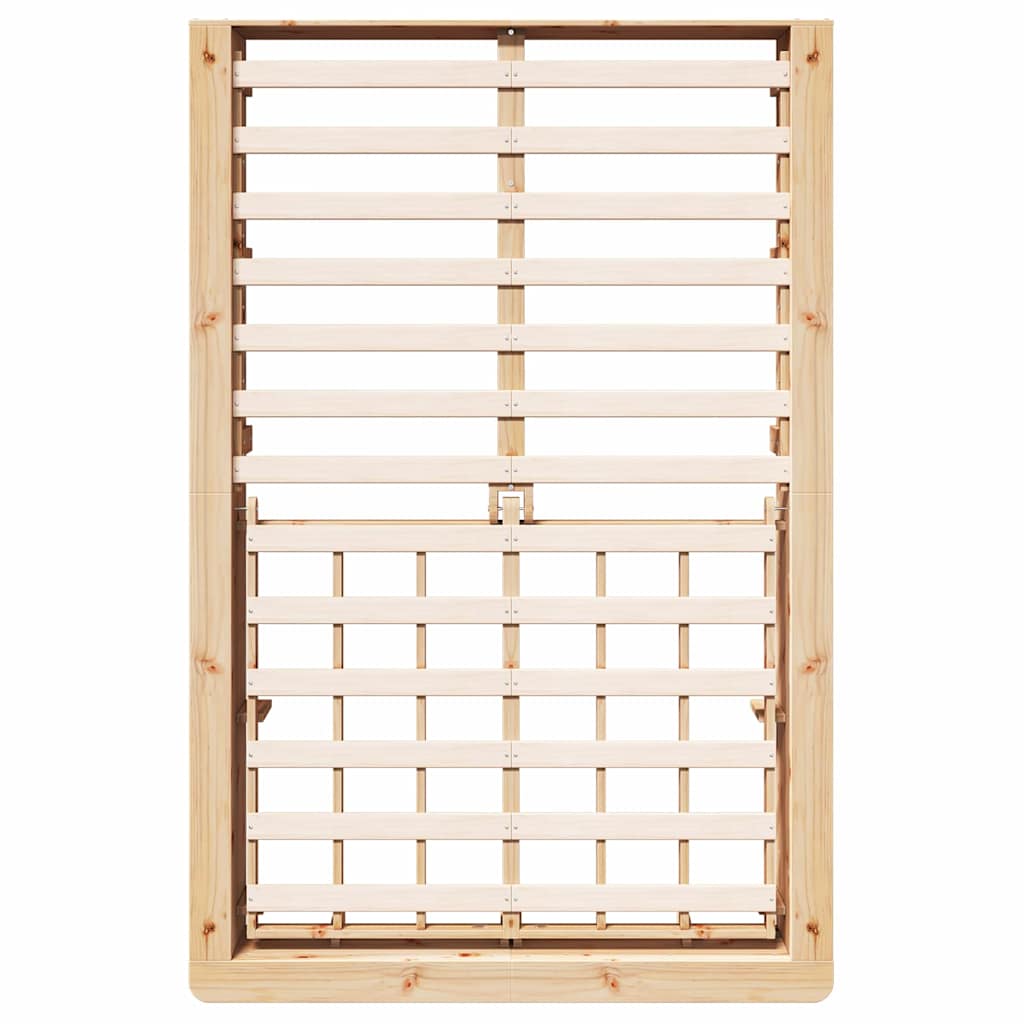 Struttura del letto Marrone 120 x 200 cm Pino massello