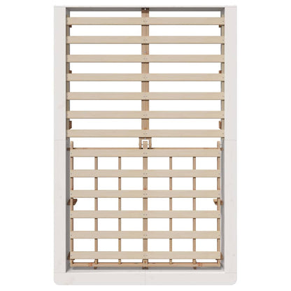 Struttura del letto Bianco 120 x 200 cm Pino massello