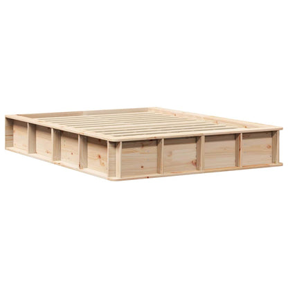 Struttura del letto Marrone 140 x 190 cm Pino massello | homemem39