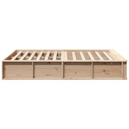 Struttura del letto Marrone 140 x 190 cm Pino massello | homemem39
