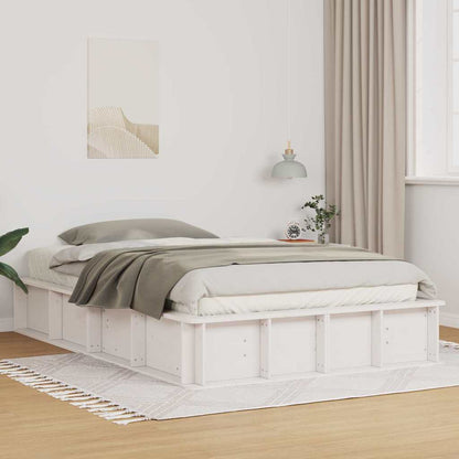Struttura del letto Bianco 140 x 190 cm Pino massello | homemem39